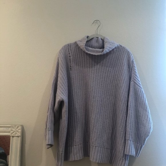 Lavendar chenille turtleneck sweater - Picture 2 of 4